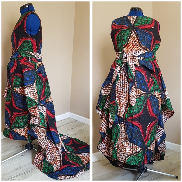 Leilani Pencil Dress with Train - Picture 2 of 2